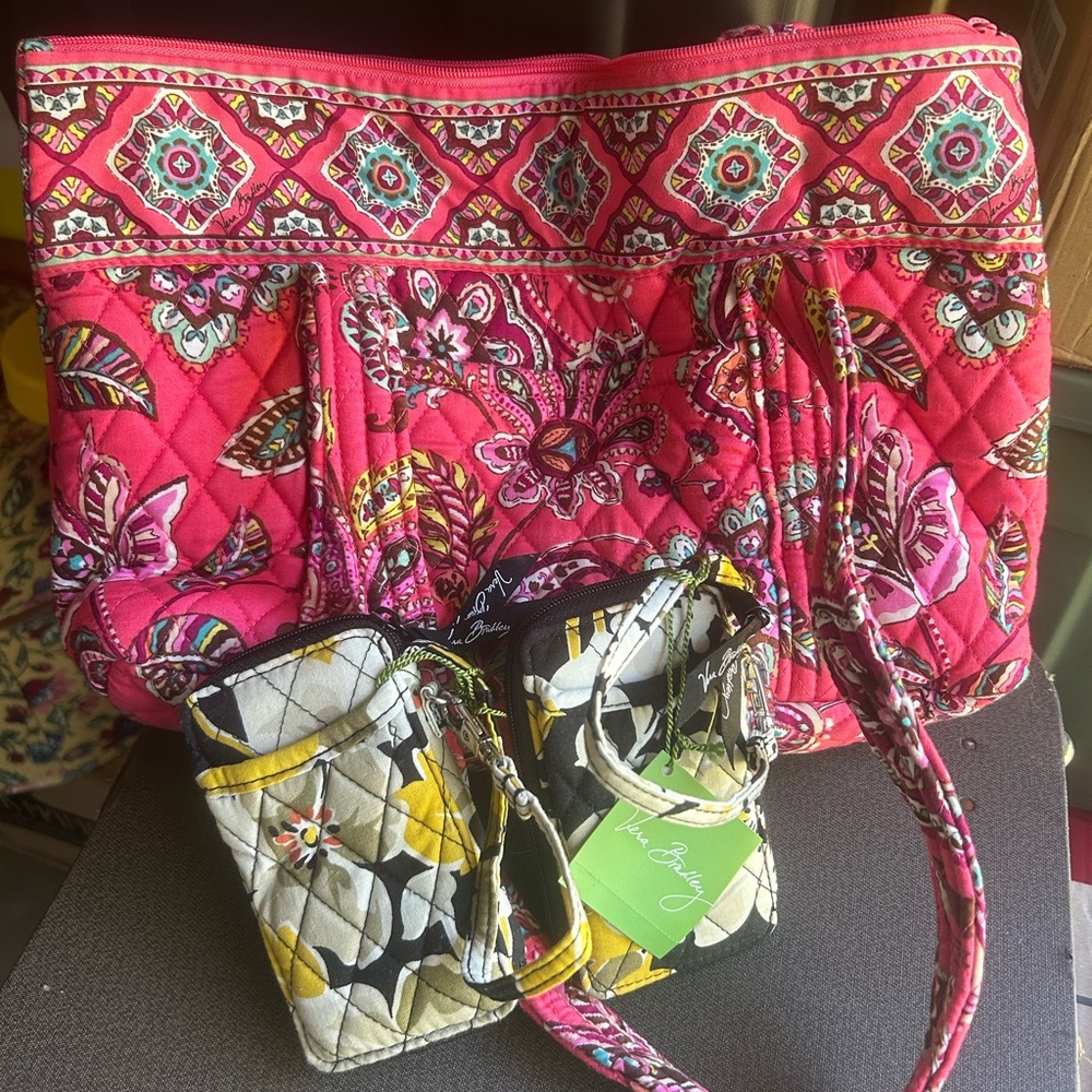 Vera Bradley Pink Paisley Shoulder Bag